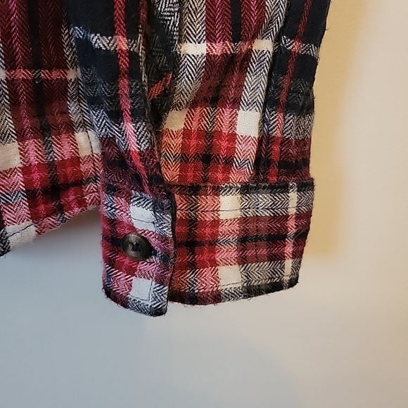 Natural Reflections Shirt Women Small Flannel Red Plaid Long Sleeve - Picture 2 of 6